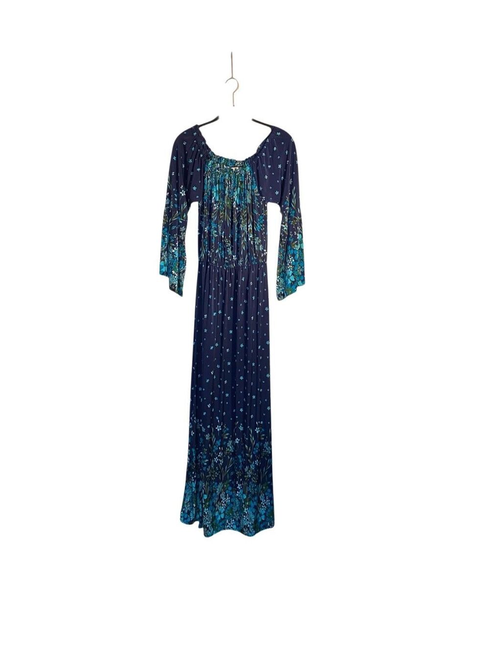 Ace fashion BoHo maxi dress, Smocked Weise, long sleeve dress L